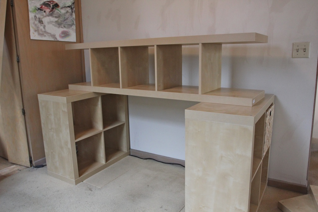 How to Build a Standing Desk with Shelving Unit - Building Strong