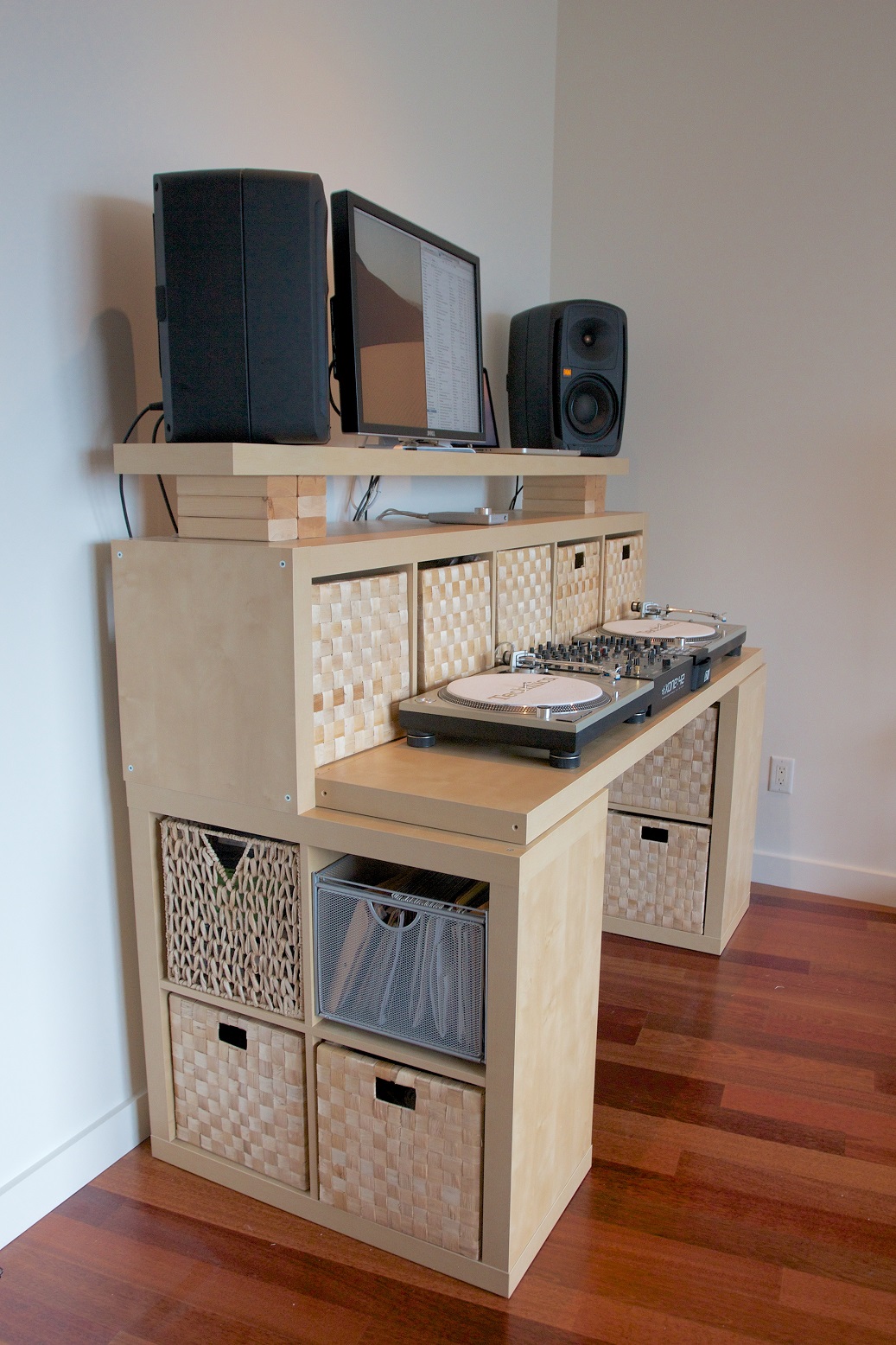 Diy standing store desk with storage